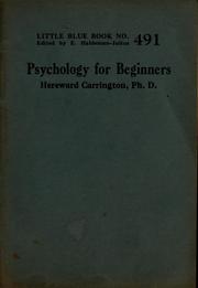 Cover of: Psychology for beginners by Hereward Carrington