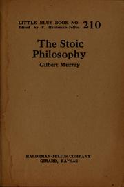 Cover of: The stoic philosophy by Gilbert Murray