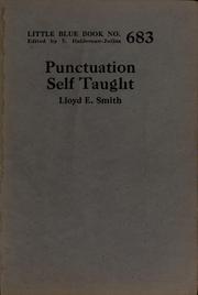 Cover of: Punctuation self taught by Lloyd E. Smith