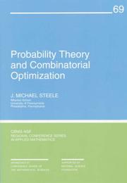 Cover of: Probability theory and combinatorial optimization by J. Michael Steele