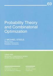 Cover of: Probability Theory and Combinatorial Optimization (CBMS-NSF Regional Conference Series in Applied Mathematics) | J. Michael Steele