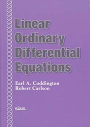 Cover of: Linear ordinary differential equations by Earl A. Coddington