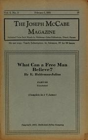 Cover of: What can a free man believe?
