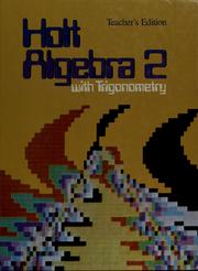 Cover of: Holt algebra 2: with trigonometry