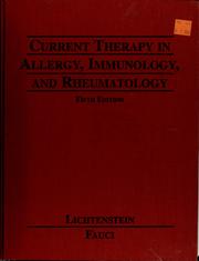 Cover of: Current therapy in allergy, immunology, and rheumatology