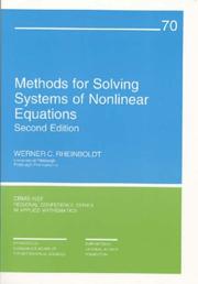 Cover of: Methods for Solving Systems of Nonlinear Equations (CBMS-NSF Regional Conference Series in Applied Mathematics)