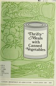 Thrifty meals with canned vegetables