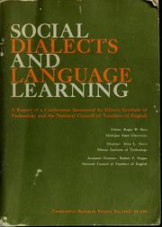 Cover of: Social dialects and language learning by Roger W. Shuy