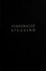 Cover of: Personally speaking by Ralph C. Smedley