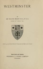 Cover of: Westminster by Walter Besant