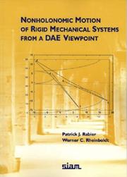 Cover of: Nonholonomic Motion of Rigid Mechanical Systems from a DAE Viewpoint