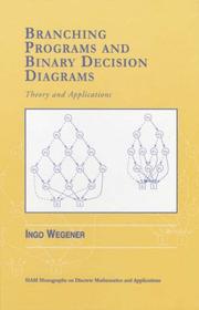 Cover of: Branching Programs and Binary Decision Diagrams by Ingo Wegener