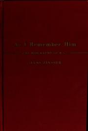 Cover of: As I remember him: the biography of R.S.