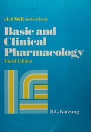 Cover of: Basic and Clinical Pharmacology