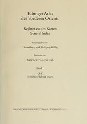 Cover of: Tübinger Atlas des Vorderen Orients: Register zu den Karten = General index