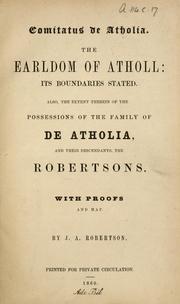 Cover of: Comitatus de Atholia | Robertson, James Alexander