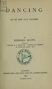 Cover of: Dancing as an art and pastime.