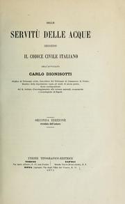 Delle servitù delle acque by Carlo Dionisotti