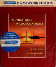 Cover of: Foundations of microeconomics by Robin Bade