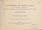 Cover of: The handbook of point lace: with illustrations and descriptions of thirty-four different stitches and a series of designs
