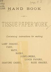 Cover of: Handbook of tissue paper work