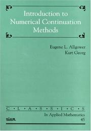 Cover of: Introduction to Numerical Continuation Methods (Classics in Applied Mathematics)