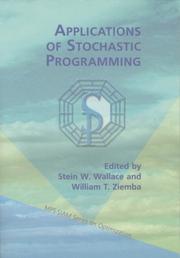 Cover of: Applications of Stochastic Programming (Mps-Siam Series on Optimization) (MPS-SIAM Series on Optimization)