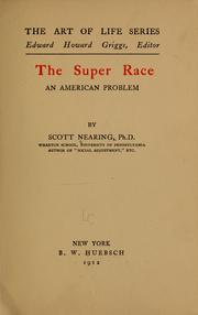 Cover of: The super race: an American problem