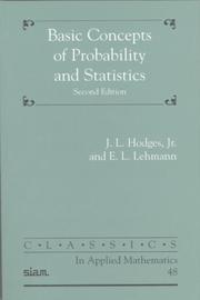 Cover of: Basic Concepts Of Probability And Statistics (Classics in Applied Mathematics)