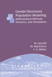 Cover of: Gender-structured Population Modeling: Mathematical Methods, Numerics, and Simulations (Frontiers in Applied Mathematics)