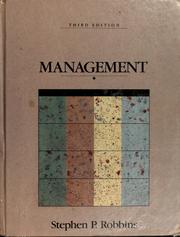 Cover of: Management by Stephen P. Robbins