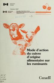 Cover of: Mode d'action du cuivre d'origine alimentaire sur les ruminants by M. Ivan