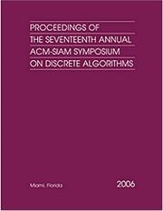 Cover of: Proceedings of the Seventeenth Annual ACM-SIAM Symposium on Discrete Algorithms (Proceedings in Applied Mathematics) | 