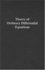 Cover of: Theory of ordinary differential equations by Earl A. Coddington