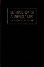 Introduction to a devout life by Francis de Sales