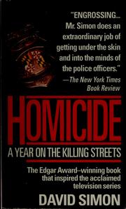 Cover of: Homicide: a year on the killing streets
