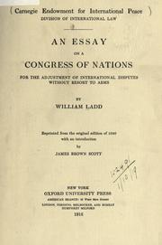 Cover of: An essay on a congress of nations by William Ladd