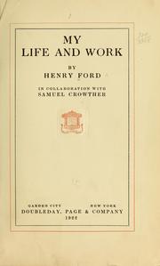 Cover of: My life and work by Ford, Henry