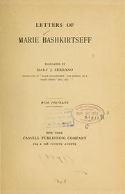 Cover of: Letters of Marie Bashkirtseva by Marie Bashkirtseff