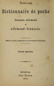 Cover of: Schul- und Reise-Taschen-Wörterbuch der italienischen und deutschen Sprache =: Nouveau dictionnaire de poche français-allemand et allemand-français