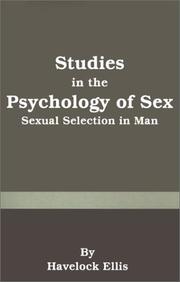 Cover of: Studies in the Psychology of Sex by Havelock Ellis