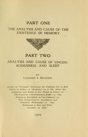 Cover of: Part one by Richards, Lysander Salmon, Richards, Lysander Salmon