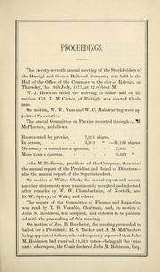 Cover of: Proceedings of adjourned annual meeting of stockholders