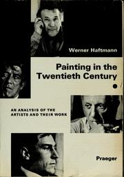 Cover of: Painting in the twentieth century. by Werner Haftmann