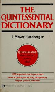 Cover of: The quintessential dictionary