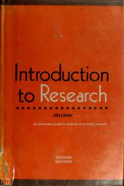Cover of: Introduction to research.