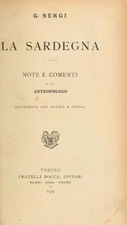 Cover of: La Sardegna, note e comenti di un antropologo: Illustrata con tavole e figure