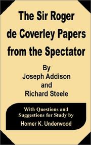 Cover of: The Sir Roger De Coverley Papers from the Spectator
