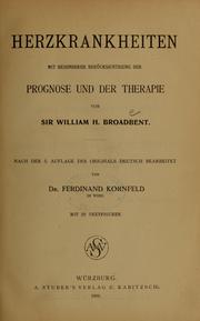 Cover of: Herzkrankheiten, mit besonderer Berücksichtigung der Prognose und der Therapie