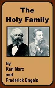 Cover of: The Holy Family by Karl Marx, Friedrich Engels